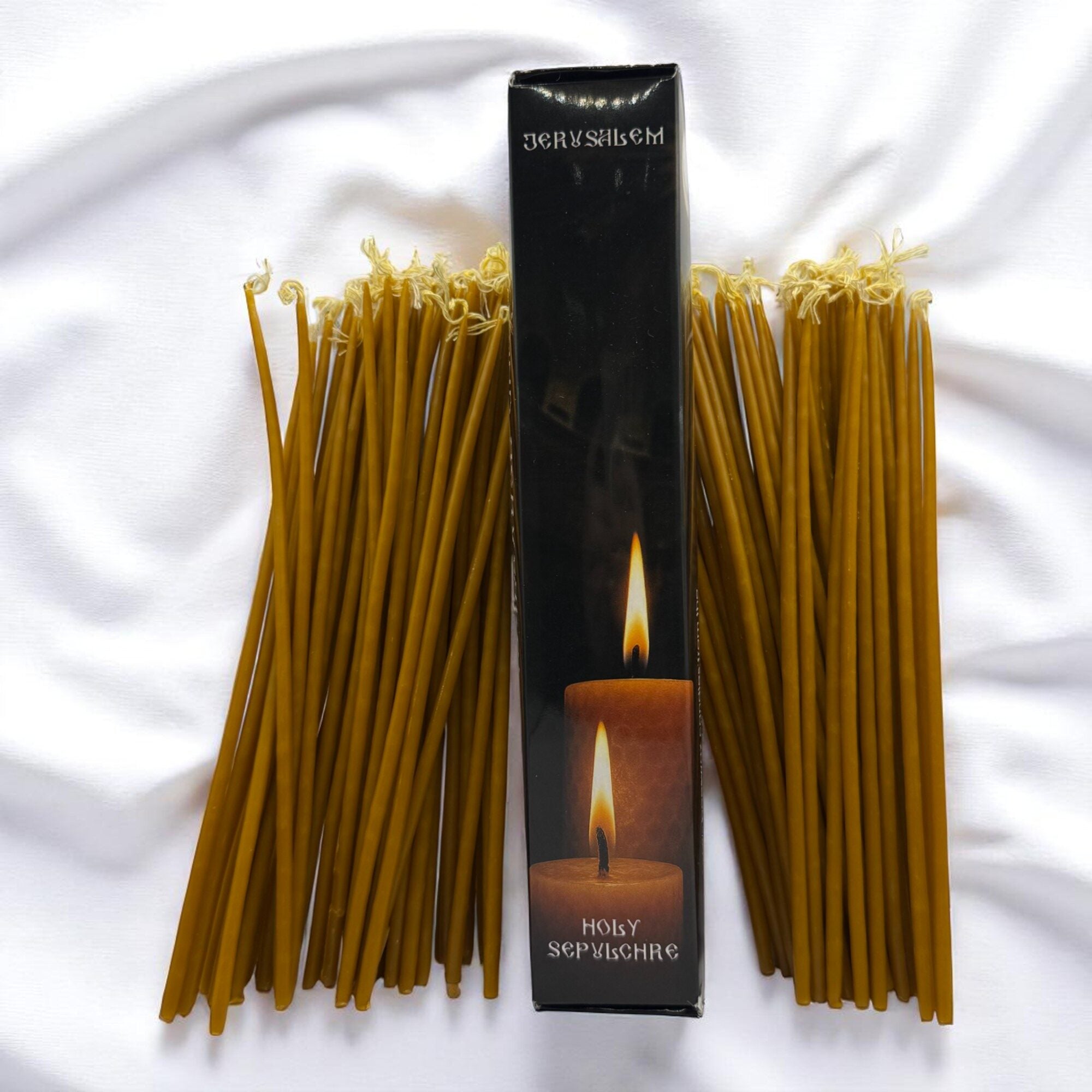 Lumânări purificatoare din ceară de albine 100% – Sfințite din Biserica Sfântului Mormânt